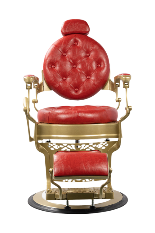 Bandido Barber Chair Color Red Gold Matt