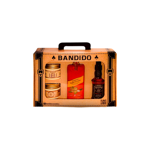 Bandido Cadeau Set. Argan Shampoo. Dleuxe Pomade. Natural Mtte Wax. Colonge