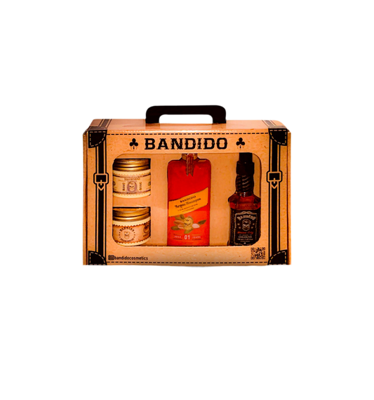 Bandido Cadeau Set. Argan Shampoo. Dleuxe Pomade. Natural Mtte Wax. Colonge