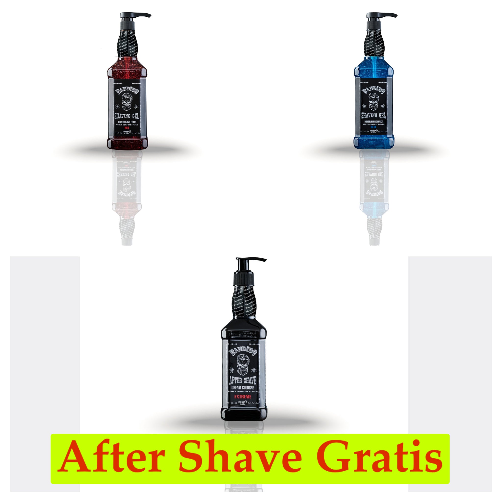 Bandido Shaving gel 2 Stuks 1000ml  +1X After Shave cream 350ml Gratis